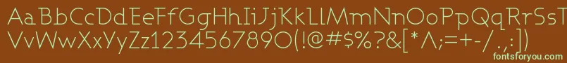 Шрифт Ashbl – зелёные шрифты на коричневом фоне