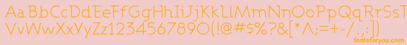 Ashbl Font – Orange Fonts on Pink Background