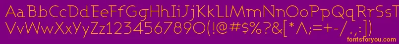 Ashbl Font – Orange Fonts on Purple Background