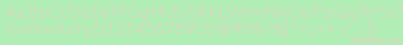 フォントAshbl – 緑の背景にピンクのフォント