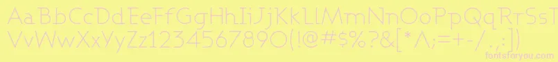 Ashbl-Schriftart – Rosa Schriften auf gelbem Hintergrund