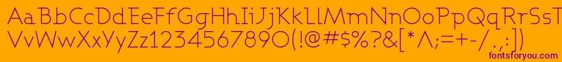 Ashbl Font – Purple Fonts on Orange Background