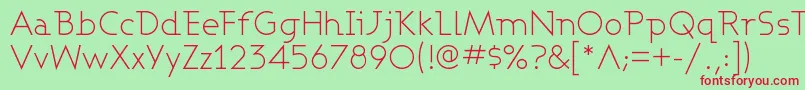 Ashbl-fontti – punaiset fontit vihreällä taustalla
