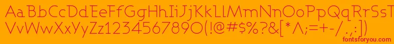 Ashbl Font – Red Fonts on Orange Background