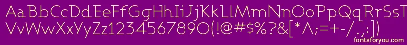 Ashbl Font – Yellow Fonts on Purple Background