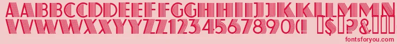 AtlasDecoB Font – Red Fonts on Pink Background