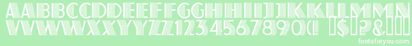 AtlasDecoB Font – White Fonts on Green Background