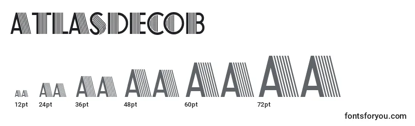 Размеры шрифта AtlasDecoB