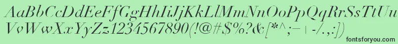 More about LinotypeDidotLtItalic Font LinotypeDidotLtItalic Font – Black Fonts on Green Background