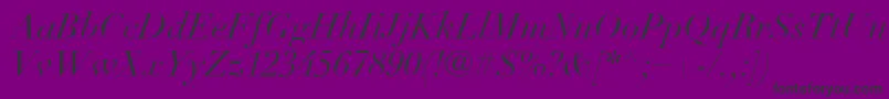 LinotypeDidotLtItalic Font – Black Fonts on Purple Background