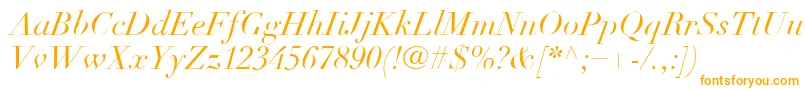 More about LinotypeDidotLtItalic Font LinotypeDidotLtItalic Font – Orange Fonts on White Background