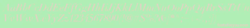 LinotypeDidotLtItalic Font – Pink Fonts on Green Background