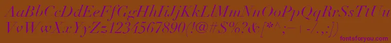 More about LinotypeDidotLtItalic Font LinotypeDidotLtItalic Font – Purple Fonts on Brown Background