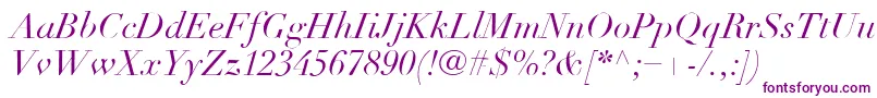 LinotypeDidotLtItalic Font – Purple Fonts on White Background