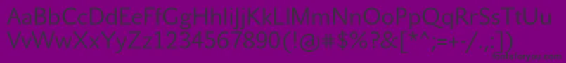 JohnsansLitePro Font – Black Fonts on Purple Background