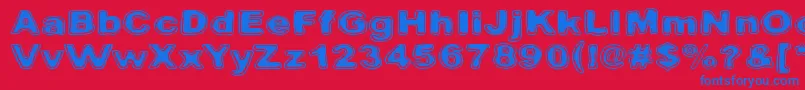Pintavare Font – Blue Fonts on Red Background