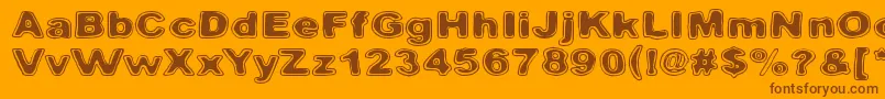 Pintavare Font – Brown Fonts on Orange Background