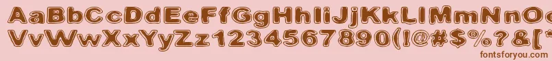 Pintavare Font – Brown Fonts on Pink Background