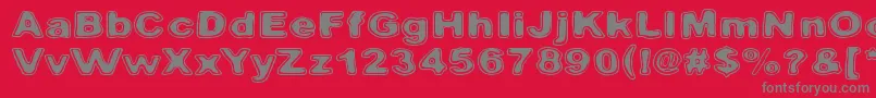Pintavare-Schriftart – Graue Schriften auf rotem Hintergrund