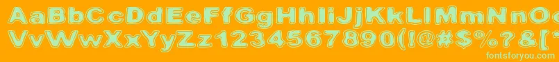 Pintavare Font – Green Fonts on Orange Background