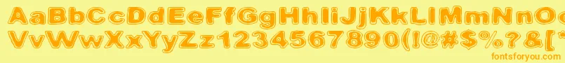 Pintavare Font – Orange Fonts on Yellow Background