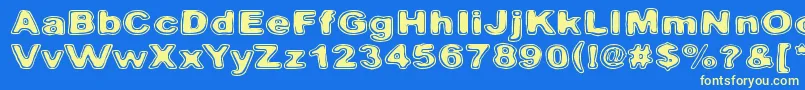 Pintavare Font – Yellow Fonts on Blue Background