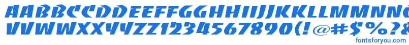 フォントBaccaw – 白い背景に青い文字