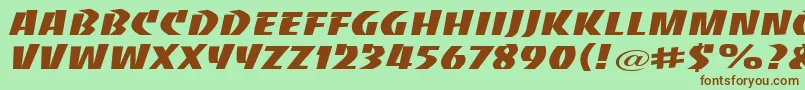 Baccaw Font – Brown Fonts on Green Background