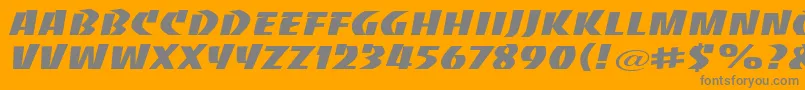 Baccaw Font – Gray Fonts on Orange Background