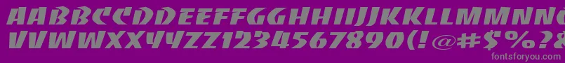 フォントBaccaw – 紫の背景に灰色の文字