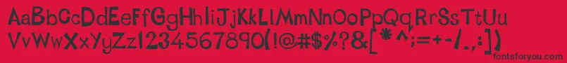 LinotypetapesideBold Font – Black Fonts on Red Background