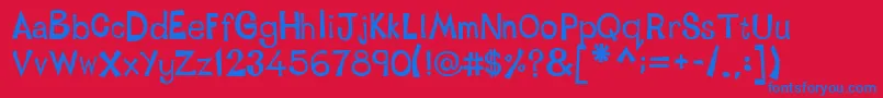 LinotypetapesideBold Font – Blue Fonts on Red Background