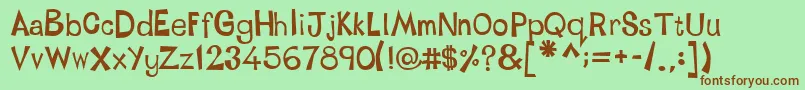 LinotypetapesideBold Font – Brown Fonts on Green Background