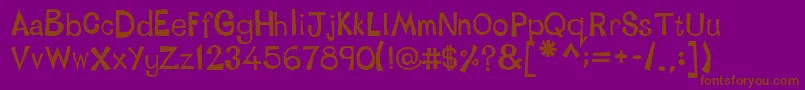 LinotypetapesideBold Font – Brown Fonts on Purple Background