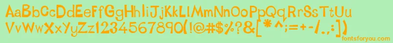 LinotypetapesideBold Font – Orange Fonts on Green Background