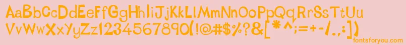 LinotypetapesideBold Font – Orange Fonts on Pink Background