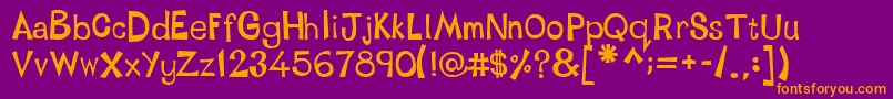 LinotypetapesideBold Font – Orange Fonts on Purple Background