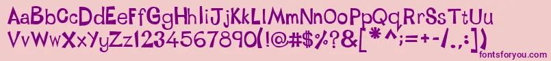 LinotypetapesideBold Font – Purple Fonts on Pink Background