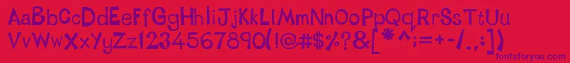 LinotypetapesideBold Font – Purple Fonts on Red Background