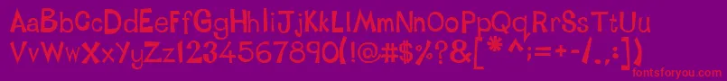 LinotypetapesideBold Font – Red Fonts on Purple Background