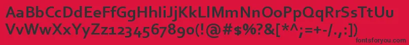 CorbelBold Font – Black Fonts on Red Background