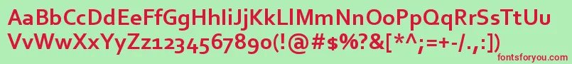 CorbelBold Font – Red Fonts on Green Background