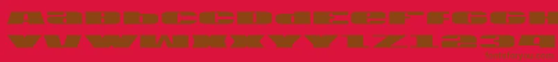 U.S.A Font – Brown Fonts on Red Background
