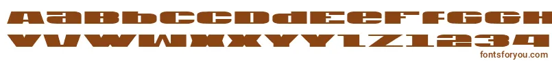 Шрифт U.S.A – коричневые шрифты на белом фоне