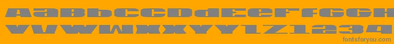 U.S.A Font – Gray Fonts on Orange Background