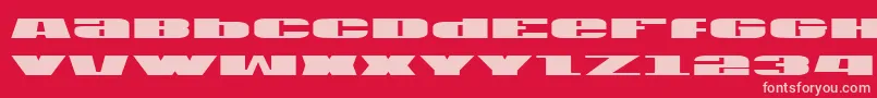 U.S.A Font – Pink Fonts on Red Background