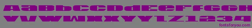 フォントU.S.A – 紫色のフォント、灰色の背景