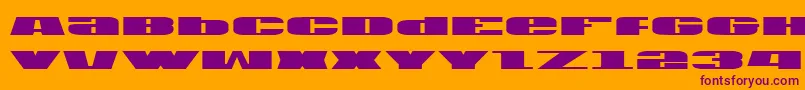 U.S.A-fontti – violetit fontit oranssilla taustalla