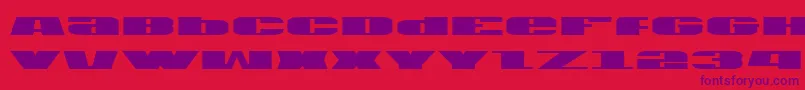 U.S.A Font – Purple Fonts on Red Background