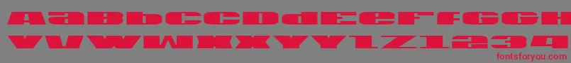 Czcionka U.S.A – czerwone czcionki na szarym tle
